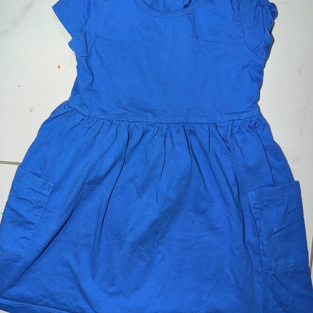 Hanna Andersson Royal Blue Cotton Pocket Dress